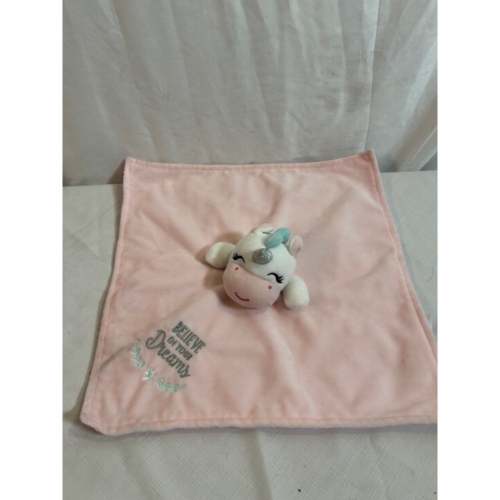 Baby Starters Unicorn Security Blanket OS Pink Believe In Your Dreams Kids